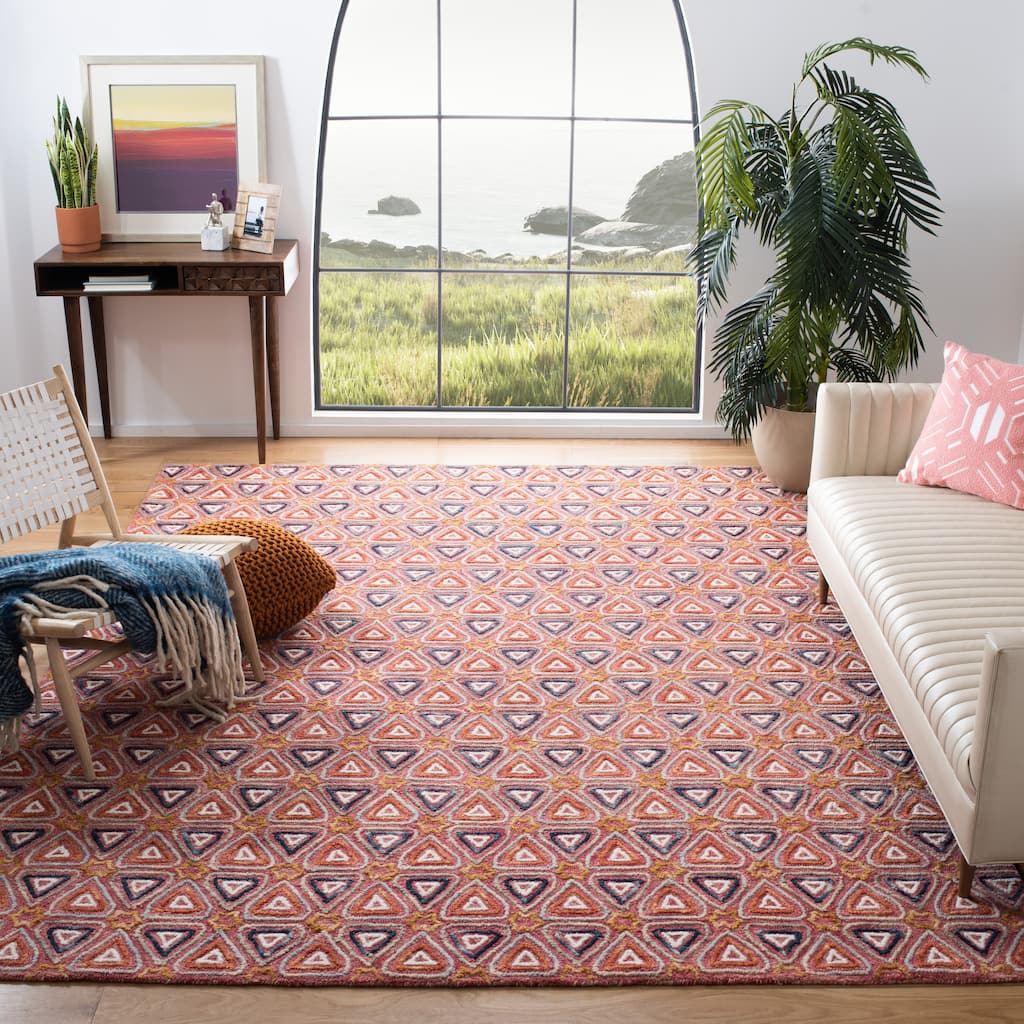 SAFAVIEH Handmade Trace Angelic Geometric Wool Rug
