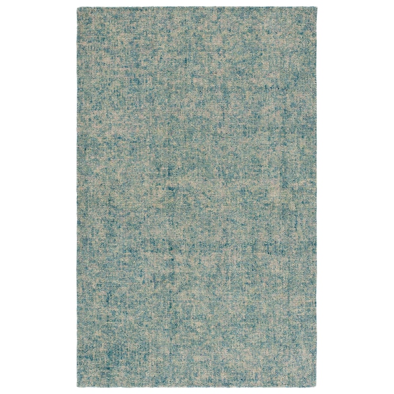 SAFAVIEH Handmade Gabbeh Andrina Wool Rug - 6' Square - Light Blue/Beige