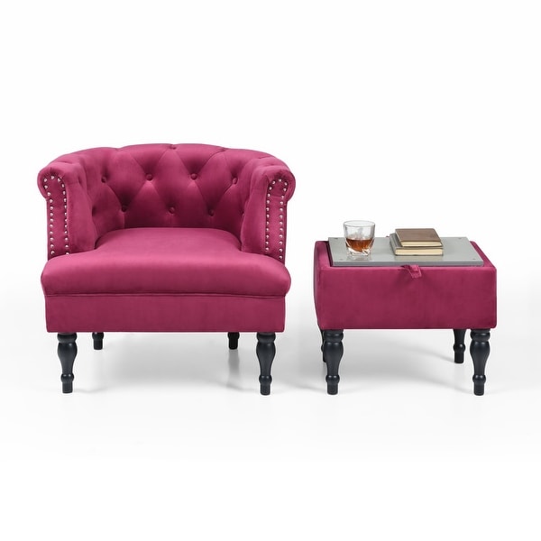 Tub chair with storage clearance