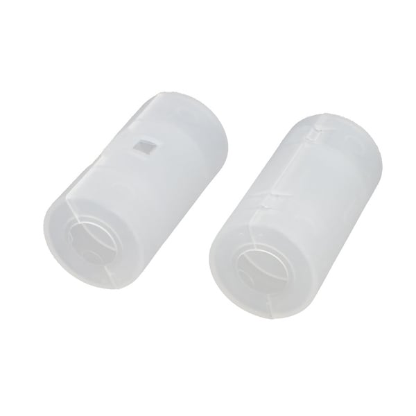 2Pcs Hard Plastic AA to C Battery Adapter Holder Converter Clear Color