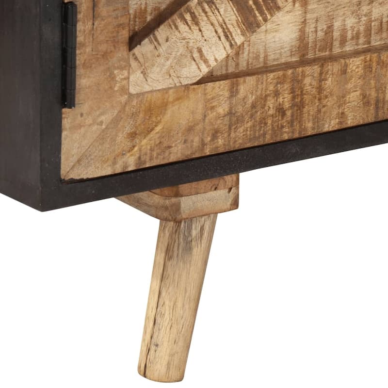 vidaXL TV Stand 55.1"x11.8"x18.1" Rough Mango Wood and Solid Wood Acacia - 55.1" x 11.8" x 18.1"