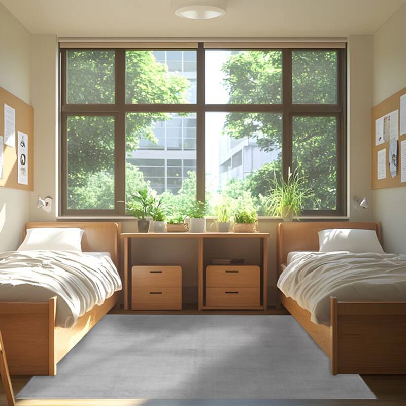 Gertmenian Cadence Tonee Plush Polyester Solid Color Non-Slip Shag Indoor Area Rug
