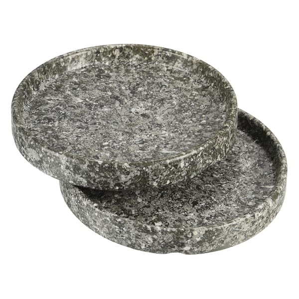 Plant Pot Saucers Ceramic Round Flower Drip Tray Indoor Outdoor Marble