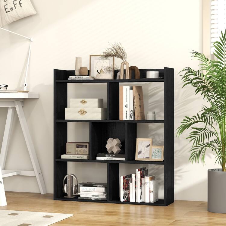 7 Cubes Open-Back Bookshelf with Anti-Toppling Devices - 31.5" x 8" x 35.5" (L x W x H)