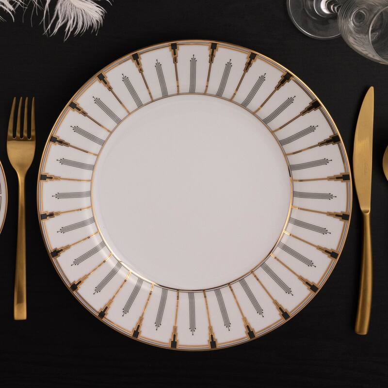 Empire Gold Set Of 4 Dinner Plates, 10.50"
