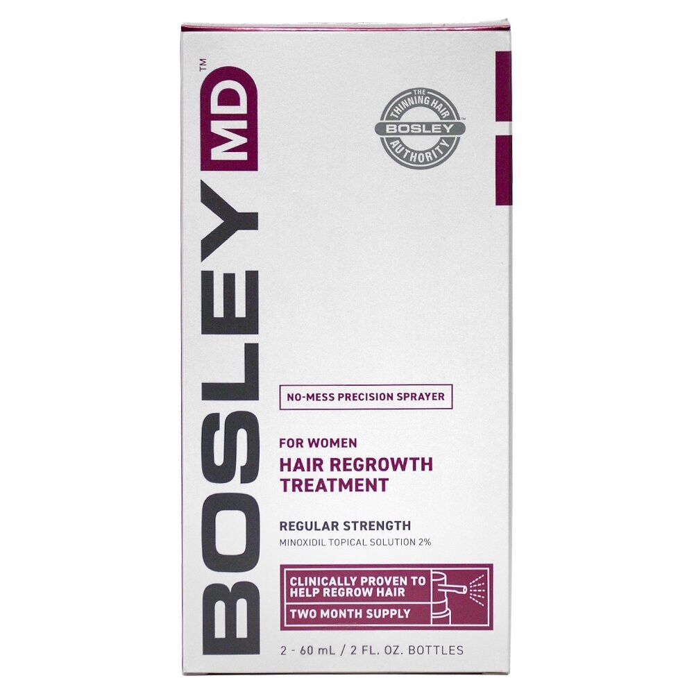 Bosley Md Women S Hair Regrowth Treatment 2 60ml Two Months Supply 2oz Clear Overstock 32749260
