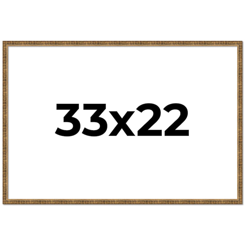 33x22 Frame Gold Solid Wood Picture Frame - Complete Modern Photo
