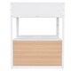preview thumbnail 12 of 48, Teddy Fleece Full Size Loft Bed Wood Bed w/ Storage Shelves, Drawers & Desk