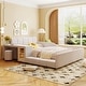 preview thumbnail 1 of 83, Baby Toddler Growing Bed Skin Friendly Upholstered Bed Beige - Full