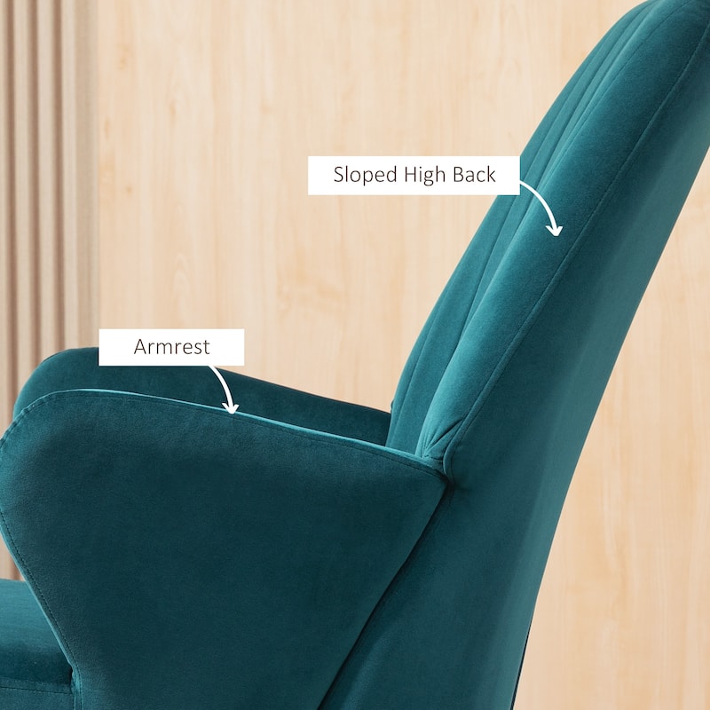 HOMCOM Accent Rocking Chairs, Nursery Glider Rocker, Wingback Armchair