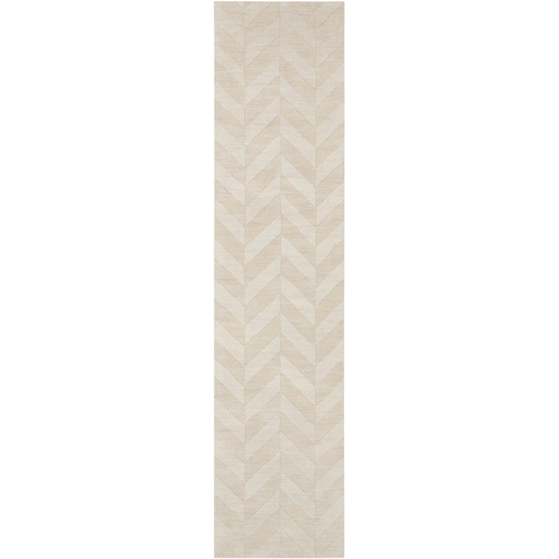 Hand-Woven Ann Tone-on-Tone Zig-Zag Wool Area Rug