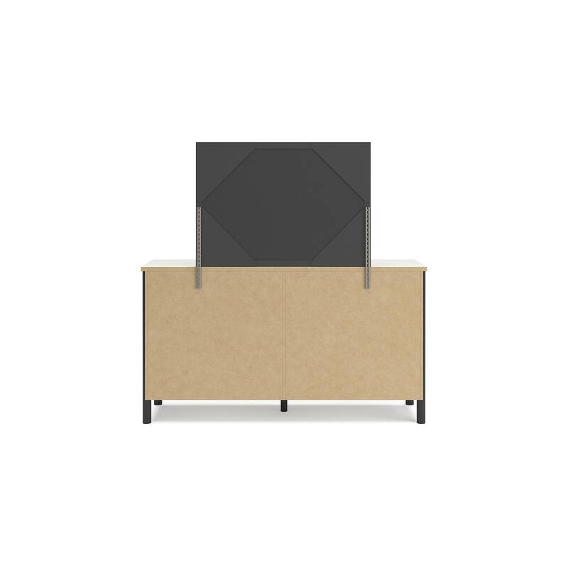 Signature Design by Ashley Cadmori White/Black Dresser and Mirror