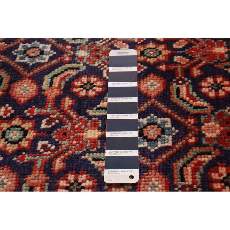 ECARPETGALLERY Hand-knotted Andelz Navy Wool Rug - 3'5 x 10'5