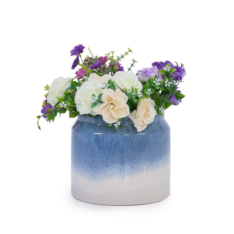 Elegant Ombre Glaze Non-Porous Ceramic Planters Pot for Aquatic Plants