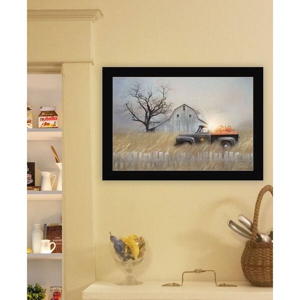 Fall Pumpkin Harvest 1 Black Framed Print Kitchen Wall Art