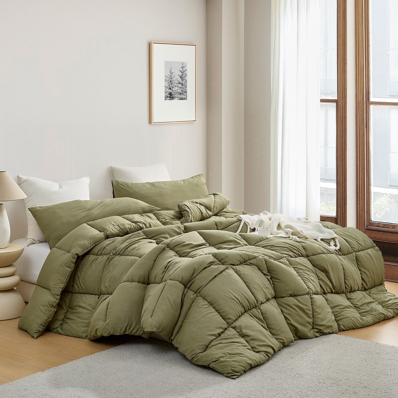 Coma Inducer® Washed Panda Mayfly Green Oversized Comforter Set