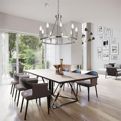 9-Light Modern Farmhouse Chandelier