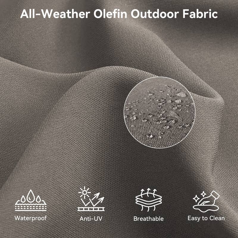 Pocassy Outdoor Sofa Swivel Chair and Ottman with Coffee Table