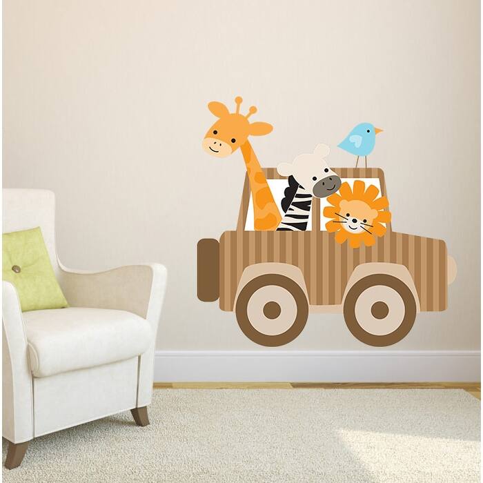 Car Animals Van Wall Decal, Car Animals Van Wall sticker, Car Animals Van wall decor