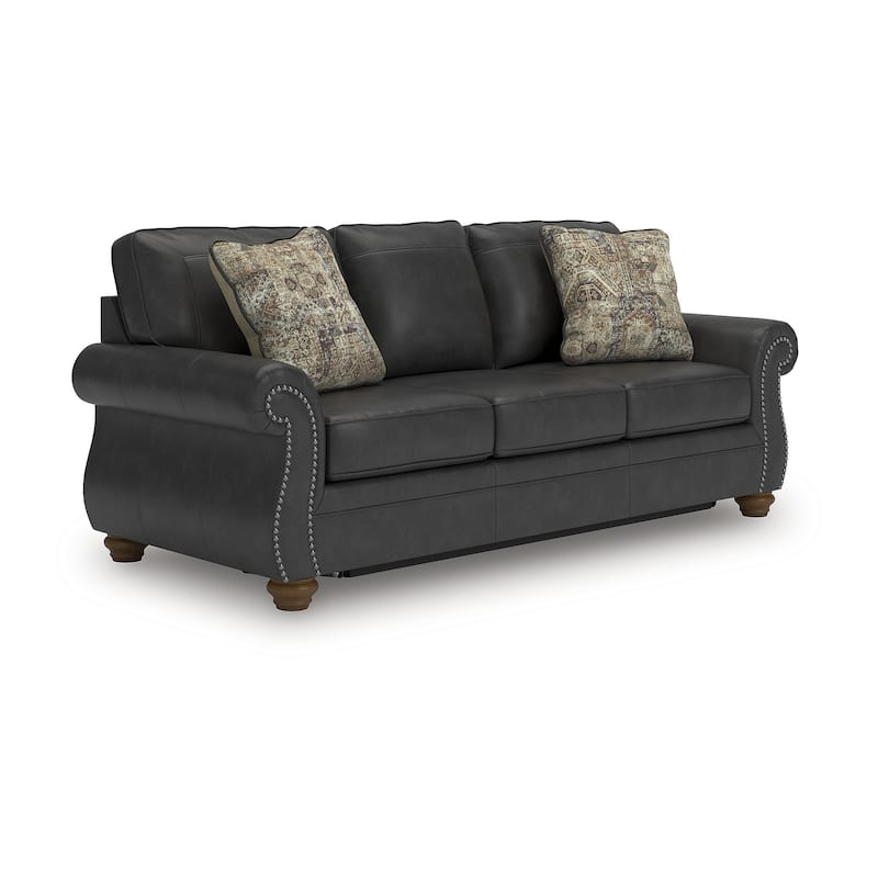 Signature Design by Ashley Shadsburne Black Queen Sofa Sleeper - 92"W x 38"D x 39"H