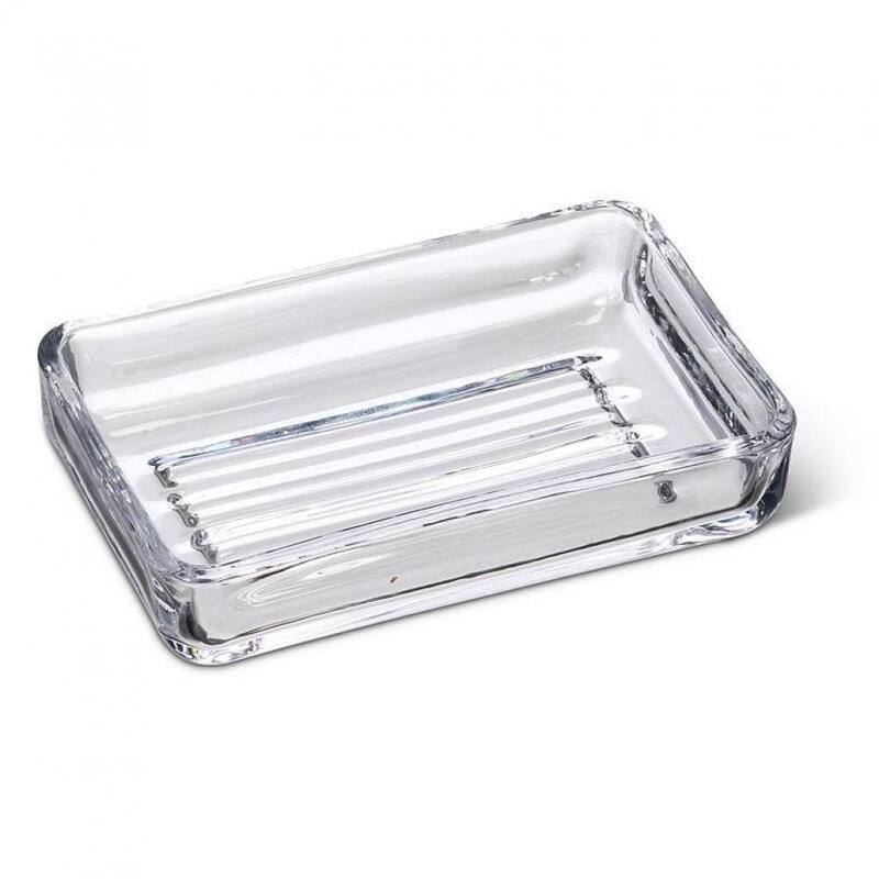 Classic Simple Rectangle Soap Dish - clear - clear