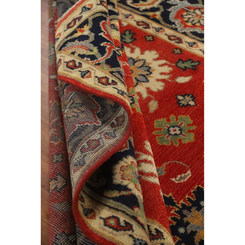 Hand Knotted Oriental 100% Wool Carpet Traditional Floral Oranges & Rust Heriz (serapi) Area Rug - 10' 0'' X 8' 0''