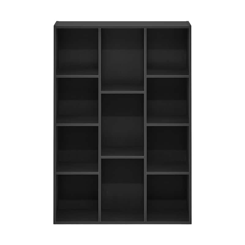 Furinno 11-Cube Reversible Open Shelf Bookcase - Blackwood