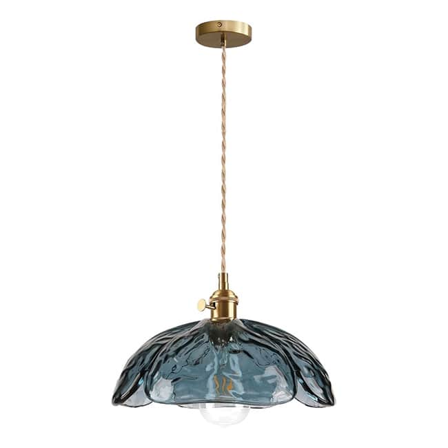 1-light pendant light blue kitchen light brass, glass bedroom light