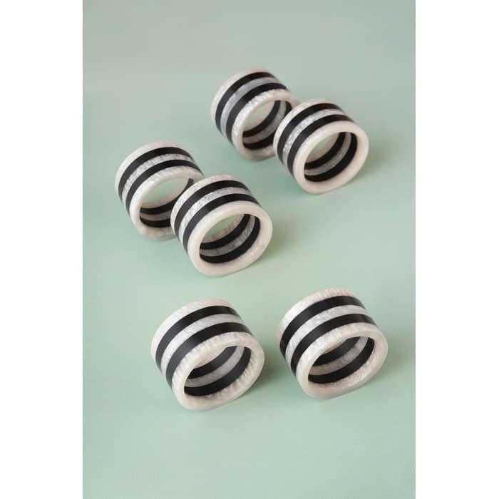 Panama Napkin Rings, Set of 6