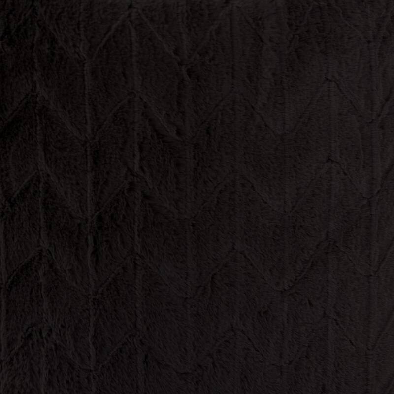 Allan Andrews Scroll Puff Ottoman with Titanium Frame & Cover, Angora Collection