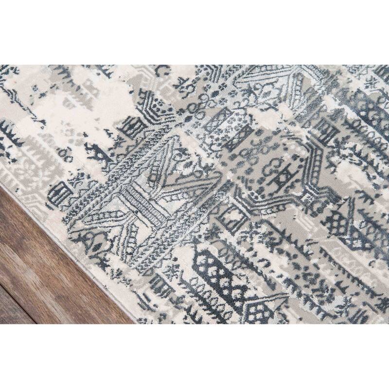 ECARPETGALLERY Machine Woven Claudia Grey Area Rug