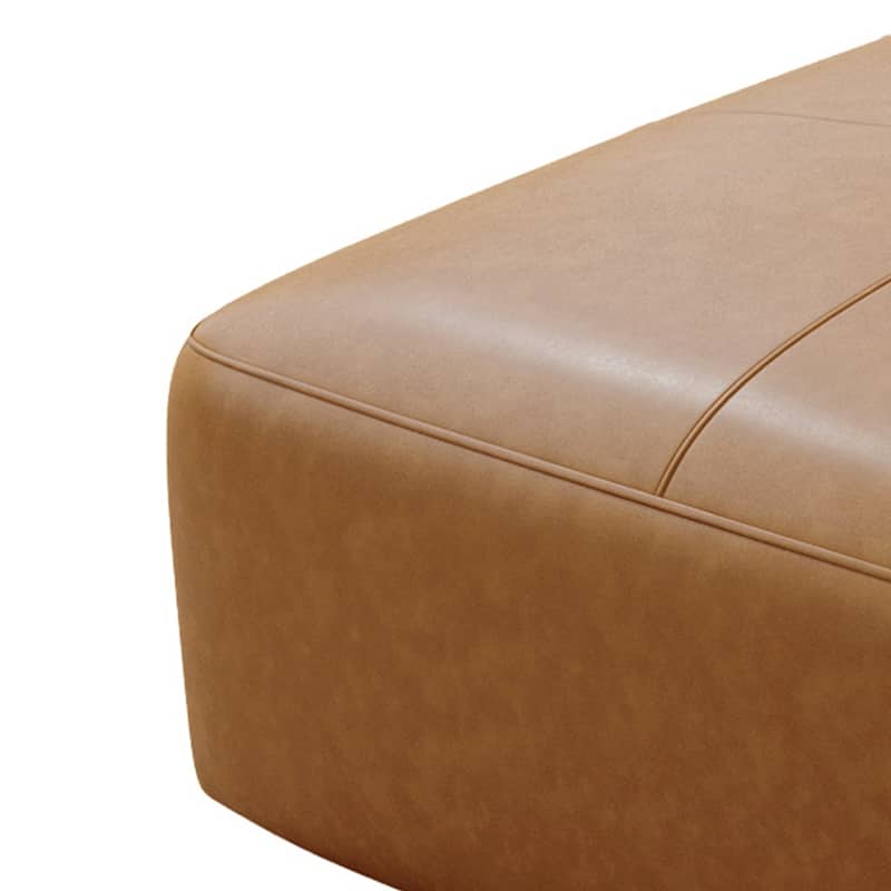 Elliot 22"/ 35"/ 43" W Modern Rectangular Genuine Leather Ottoman