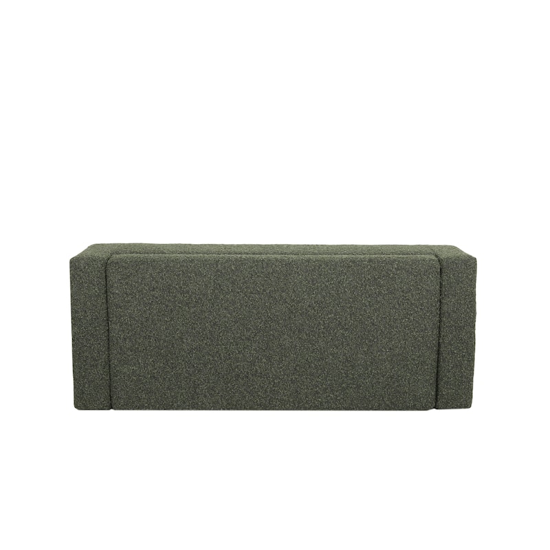 50" Ottoman Bench in Textured Fabric, Rectangular Design with Hinged Lid for Seating, Footrest, and Hidden Storage