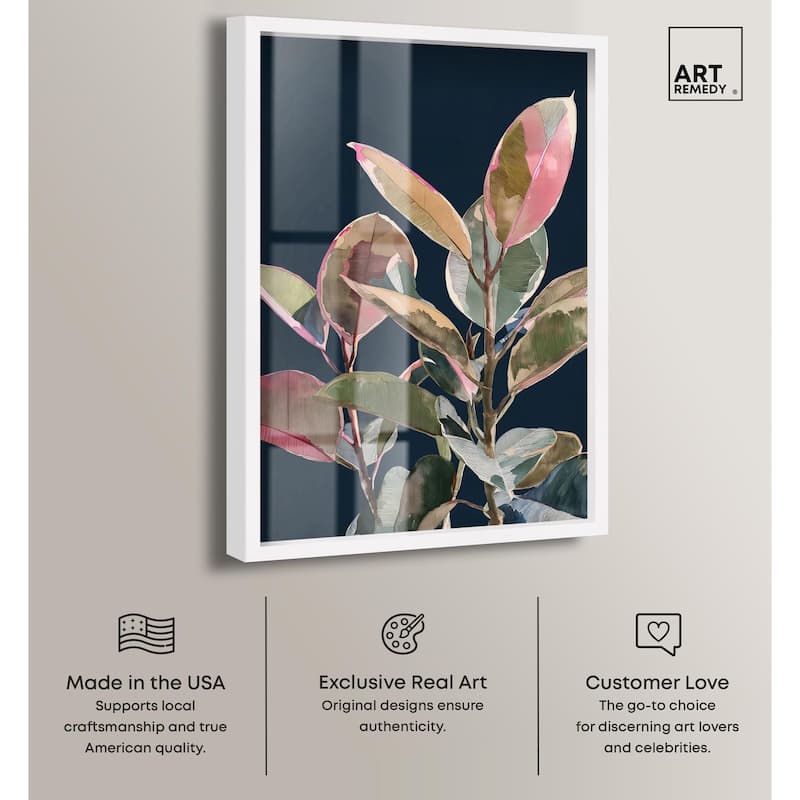 Fuchsia Frond II Shadowbox by Art Remedy