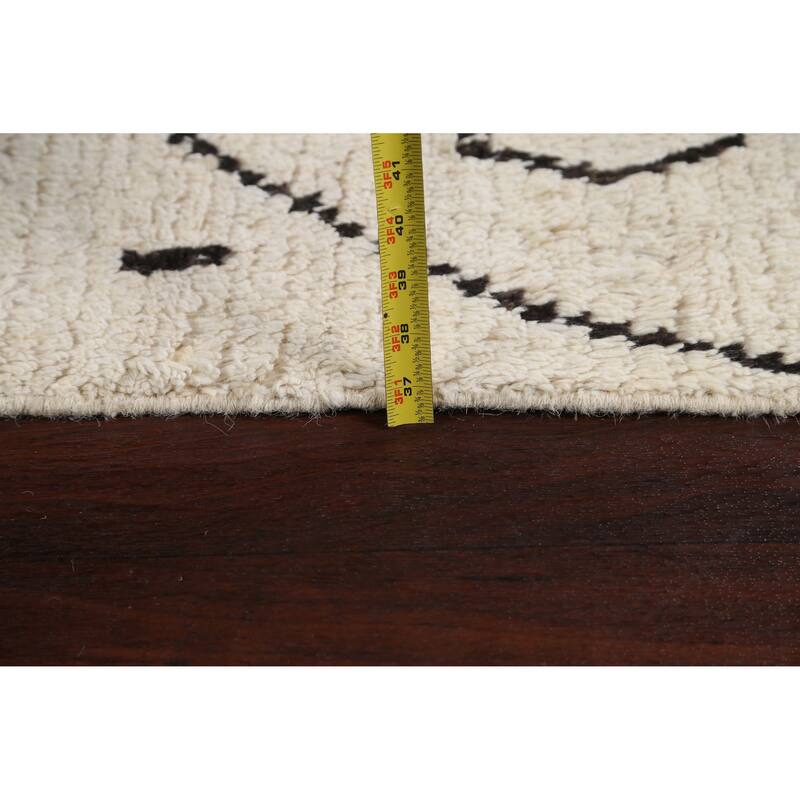 Tribal Vegetable Dye Moroccan Berber Oriental Area Rug Wool Handmade - 6'1" x 9'4"