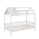 preview thumbnail 25 of 32, Twin Size House Bed, Wood Platform Bed Frame with Fence, Montessori Bed with Wood Slats Support for Kids Teens Girls Boys