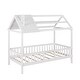 preview thumbnail 3 of 11, Twin Size Wood House Bed with Playhouse Design, Fence, and Customizable Rails