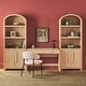 preview thumbnail 14 of 40, Middlebrook Designs 3 Shelf Open Arched Bookcase Cabinet