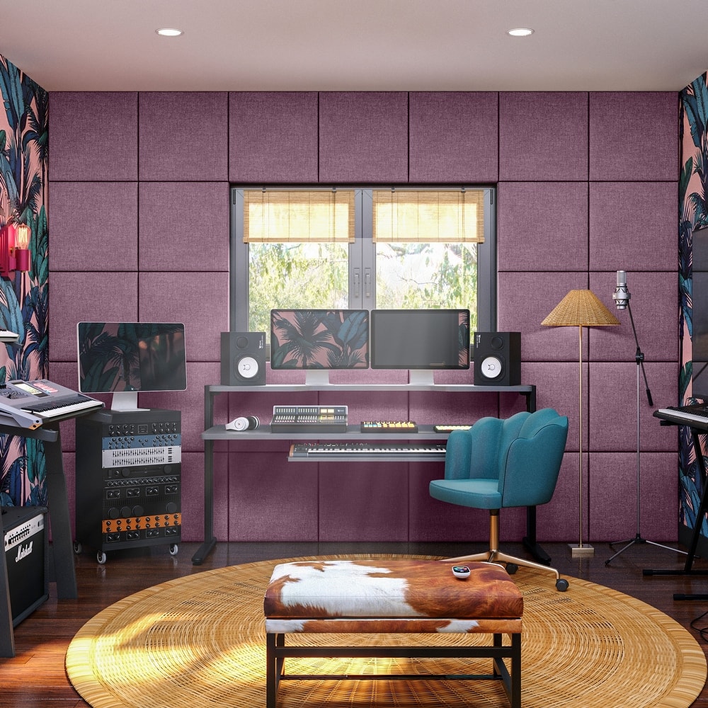 Jaxx Panelist Modern Padded Headboard- Wall Mounted Panel (22.5" x 22.5") - Microvelvet