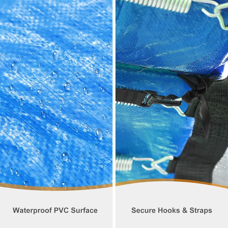 Aoodor Trampoline Safety Pad Replacement, 8FT 10FT 12FT 14FT 15FT Trampoline Spring Cover