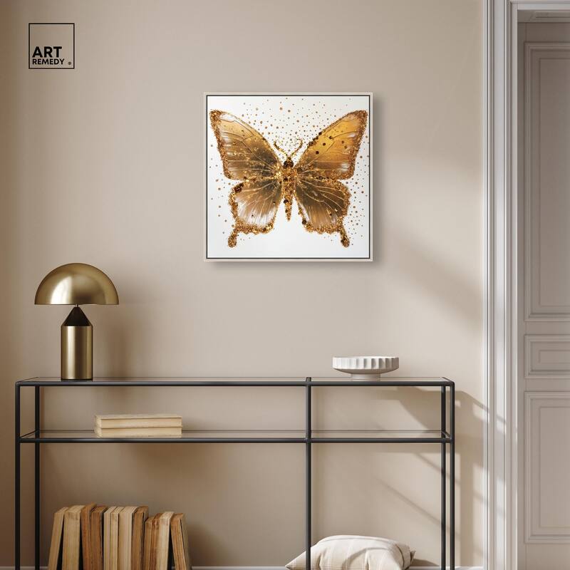 Lemon Glow Wings Canvas by Art Remedy