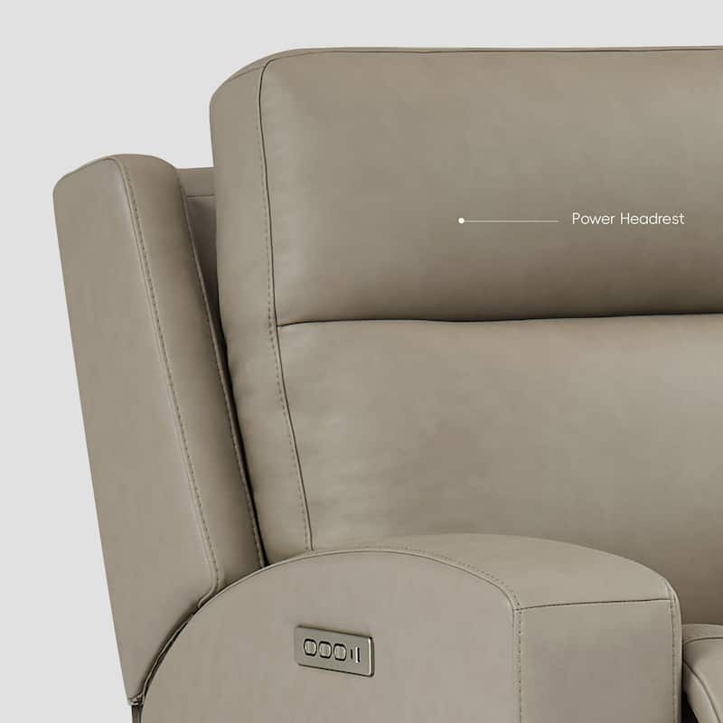 39''W Genuine leather Triple-Power Reclining with Extendable Footrest and USB/USB-C Ports