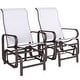 preview thumbnail 2 of 32, Outsunny Outdoor Glider Chair Set of 2, Gliders for Outside Patio with Smooth Rocking Mechanism