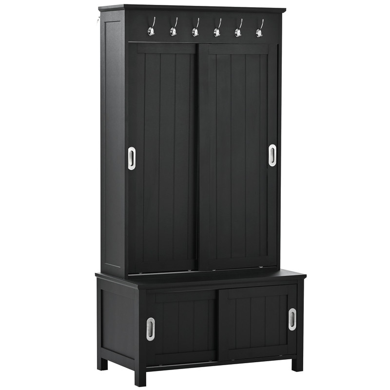 Hallway wardrobe with sliding door and shoe clearance cabinet