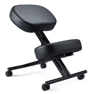 Jomeed Adjustable Ergonomic Home Office Kneeling Chair with Angled Seat, Black - 16.5