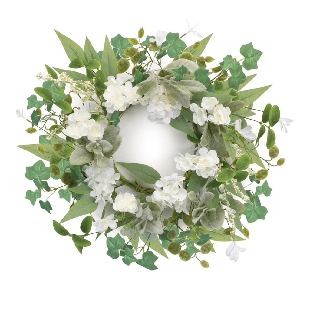 Mixed Floral and Foliage Candle Ring 17.5"D