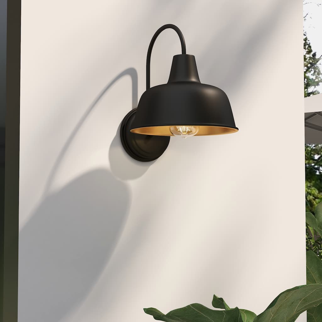 1-Light Outdoor Barn Light With Dark Bronze finish - 10.54"x12.69"x13"