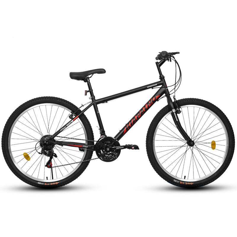 Mountain Bike - Carbon Steel Frame, 21-Speed, Dual V-Brake, Adult/Teen - 26