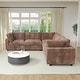 preview thumbnail 2 of 13, Cloud Corner Sofa Soft Plush Upholstered Modular Sectional Sofa Down Filled Living Room Couch