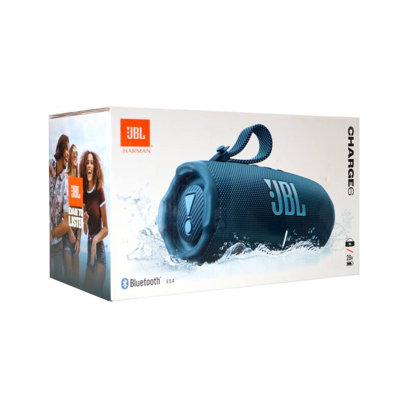 JBL Charge 6 Portable Waterproof Bluetooth Speaker (Blue)